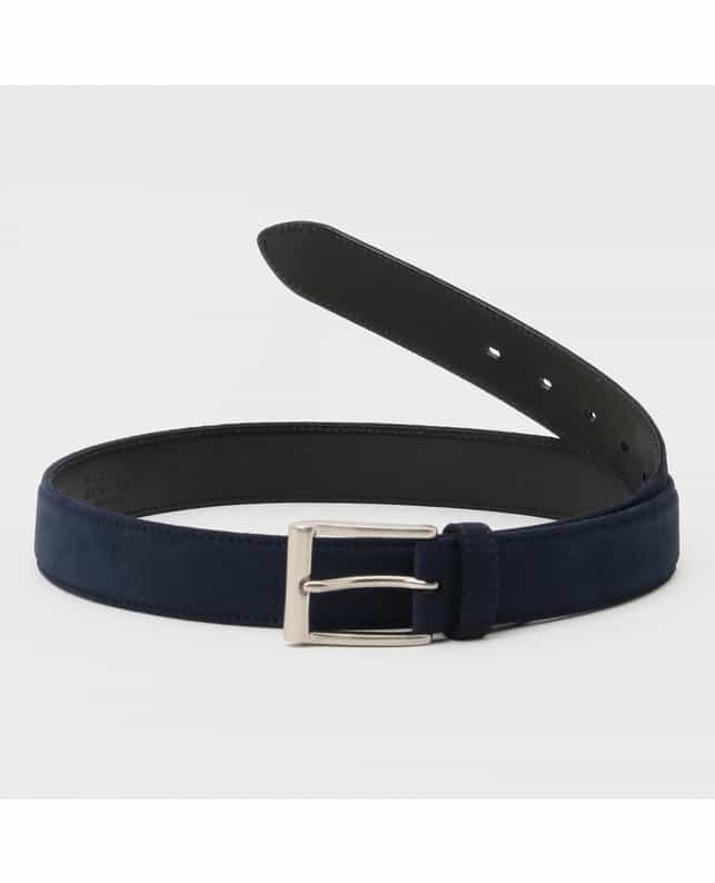 BARNEYS NEW YORK スエードベルト NAVY
