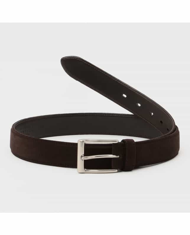 BARNEYS NEW YORK スエードベルト DARK BROWN