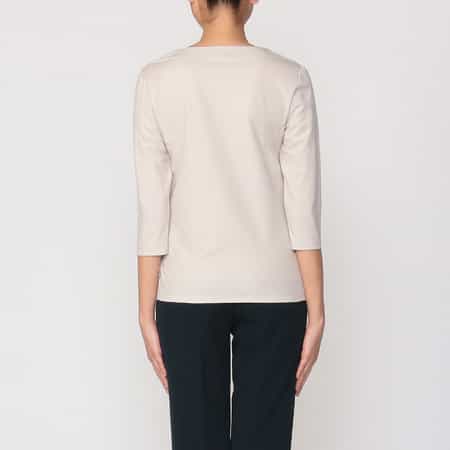 バーニーズニュヨークシルクストレッチカットソー シルクストレッチ七分袖カットソー（2038501）｜BARNEYS NEW