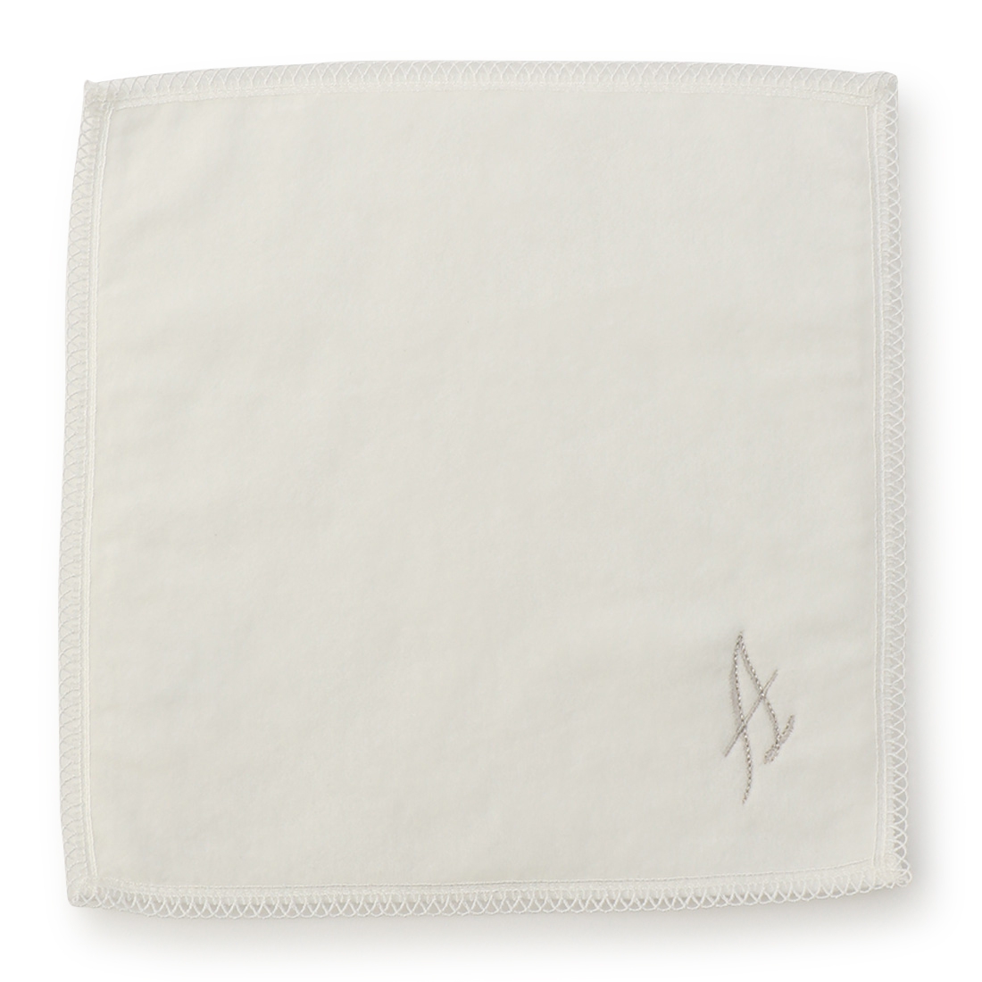 イニシャルレースタオルハンカチ "A"
