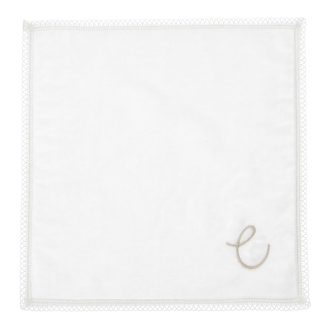 イニシャルレースタオルハンカチ “C"