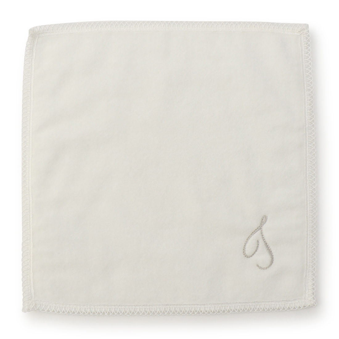 イニシャルレースタオルハンカチ “T"