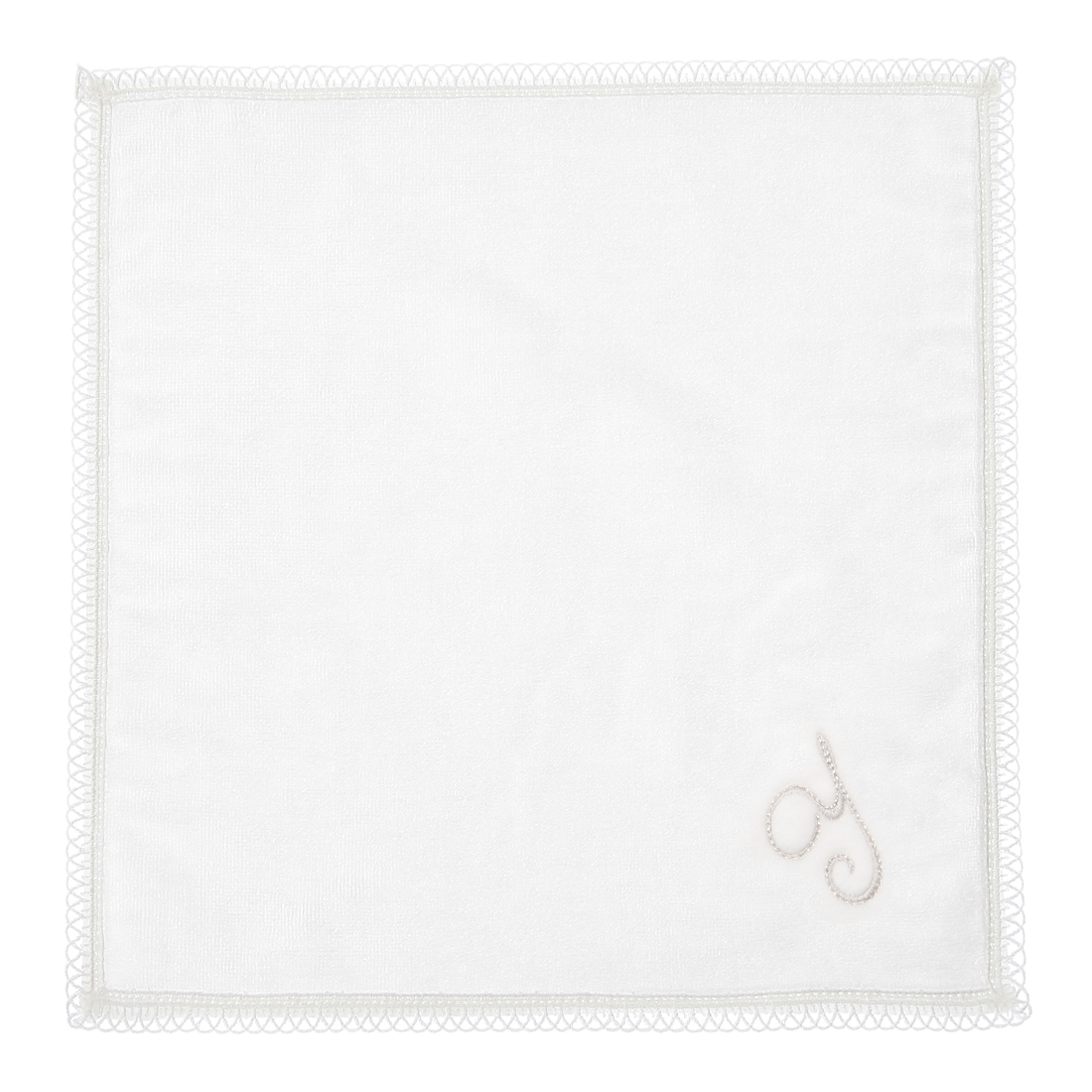 イニシャルレースタオルハンカチ “Y"