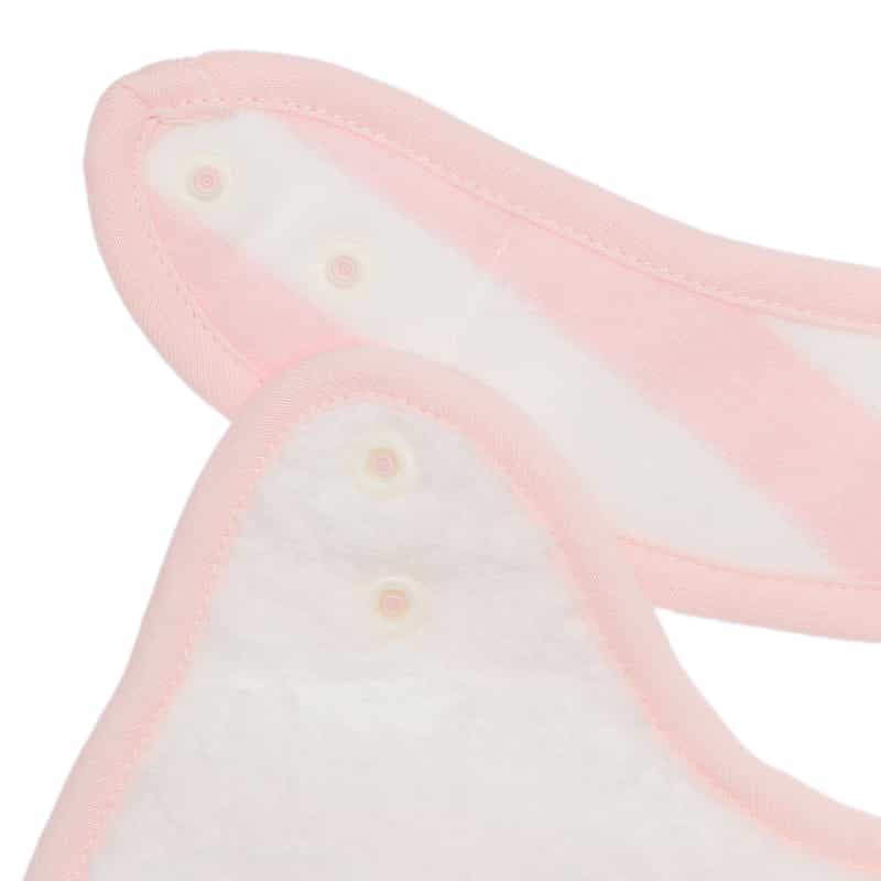 BARNEYS NEW YORK ライオン刺繍入りボーダー柄スタイ PINK