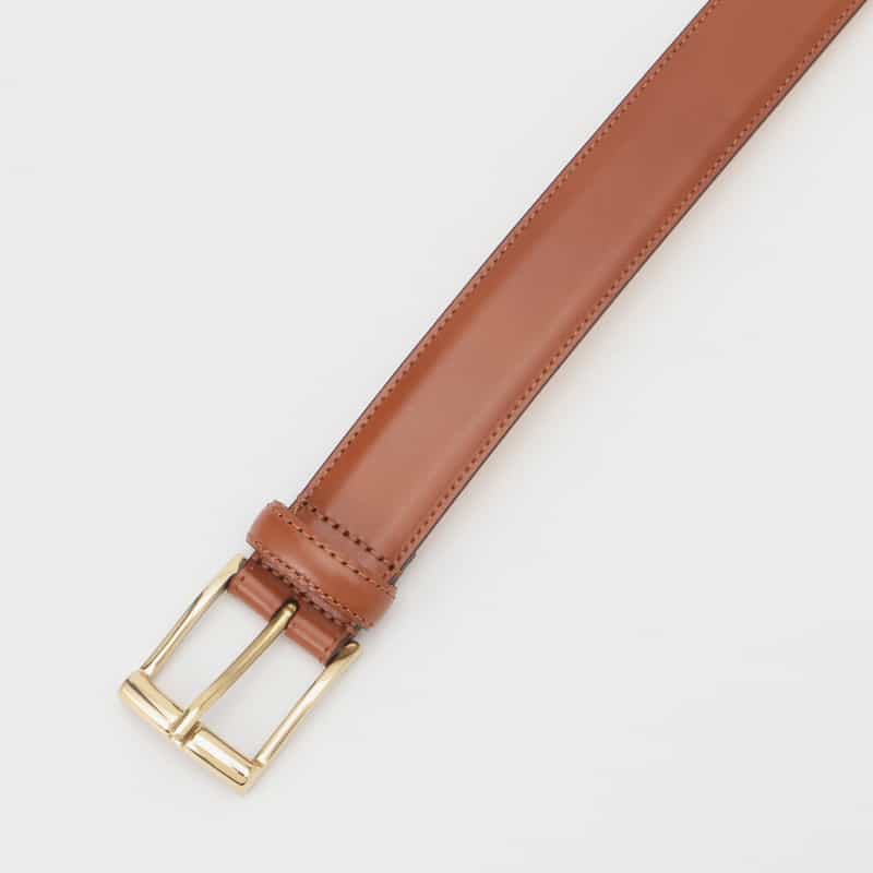 CROCKETT&JONES CROCKETT&JONES<クロケット&ジョーンズ>レザーベルト 32mm LIGHT BROWN