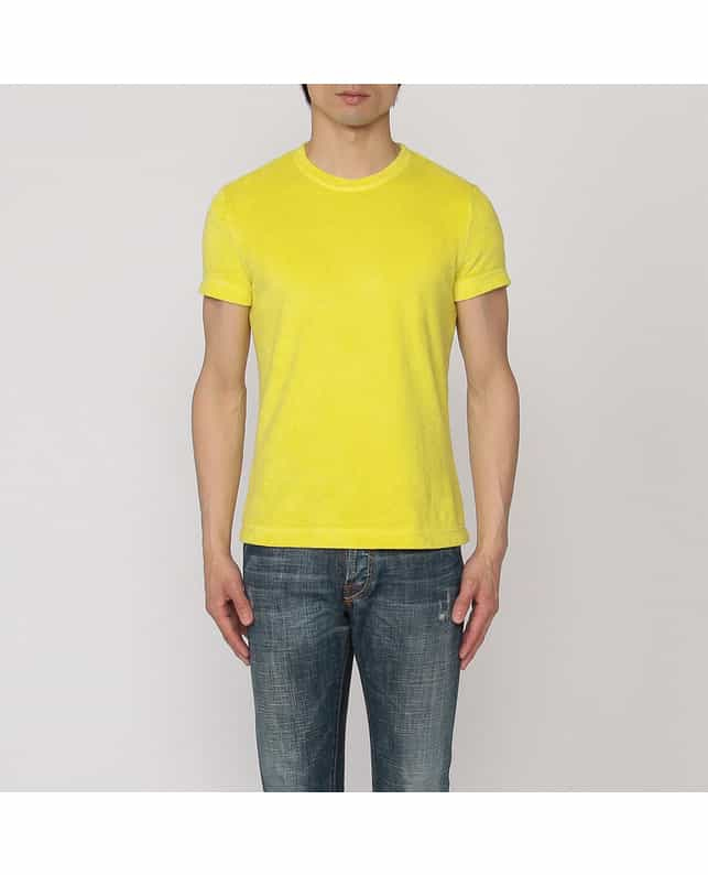 THREE DOTS 限定パイルTシャツ YELLOW