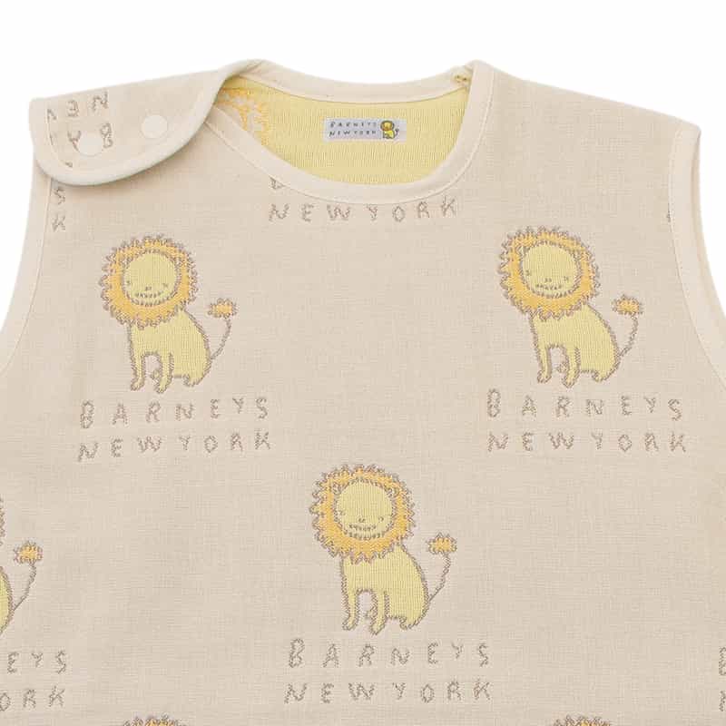 BARNEYS NEW YORK オーガニックコットン 6重ガーゼ ライオンスリーパー BEIGE