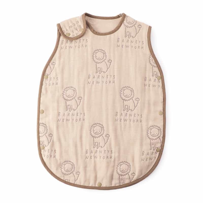 BARNEYS NEW YORK オーガニックコットン 6重ガーゼ ライオンスリーパー BROWN