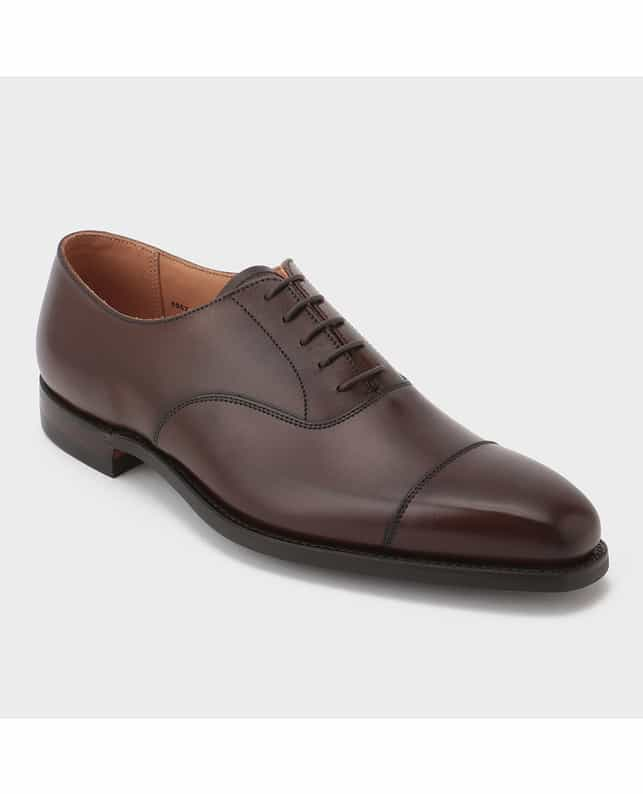 CROCKETT＆JONES キャップトゥシューズ　“HALLAM 348E" DARK BROWN