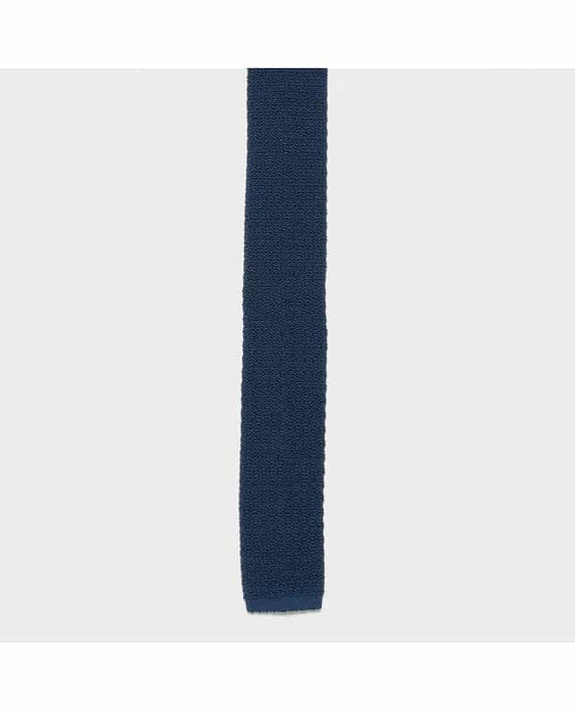 BARNEYS NEW YORK シルクニットタイ BLUE