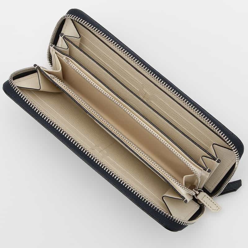 L’ARCOBALENO L'ARCOBALENO＜ラルコバレーノ＞ラウンドジップ ロングウォレット NAVY