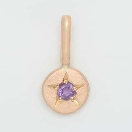 【オーダー品】ミニペンダントトップ（2月／アメシスト）