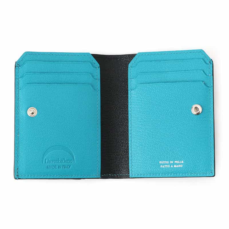 L’ARCOBALENO L'ARCOBALENO＜ラルコバレーノ＞バーニーズ　ニューヨーク限定二つ折りスモールウォレット NAVY