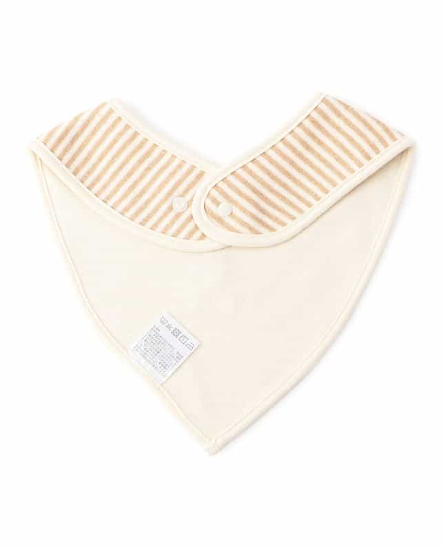 BARNEYS NEW YORK ライオンボーダー柄オーガニックコットン新生児用スタイ IVORY