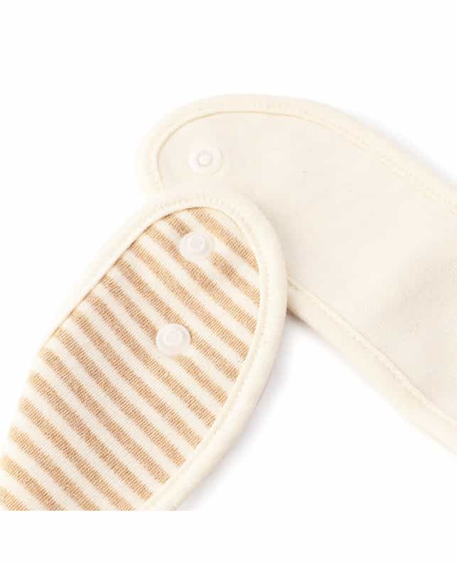 BARNEYS NEW YORK ライオンボーダー柄オーガニックコットン新生児用スタイ IVORY