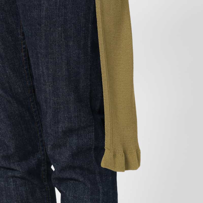 BARNEYS NEW YORK トッパー型リブニットロングカーディガン KHAKI