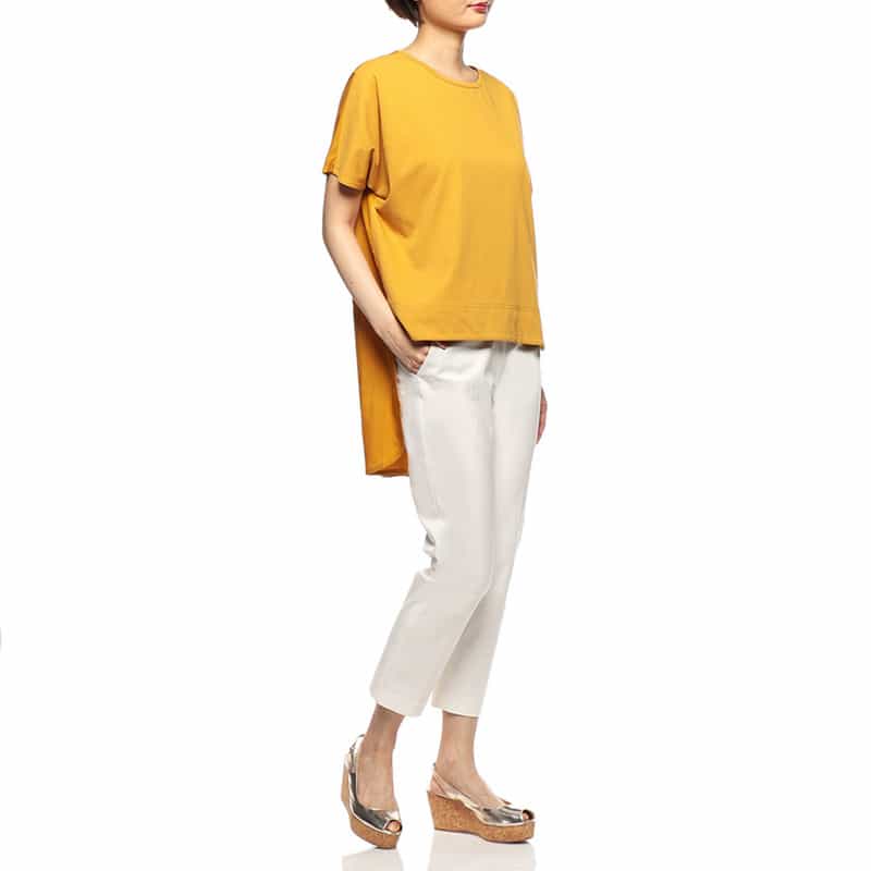 BARNEYS NEW YORK コンビネーションロングテールカットソー YELLOW