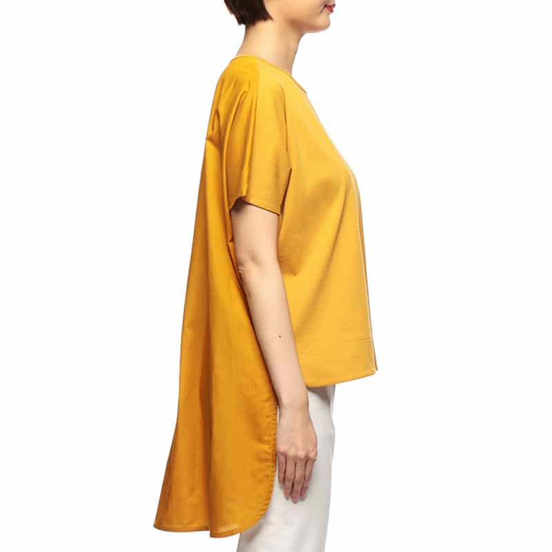 BARNEYS NEW YORK コンビネーションロングテールカットソー YELLOW