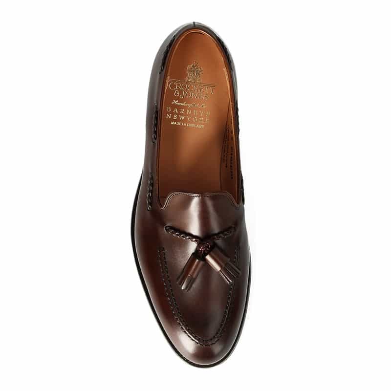 CROCKETT&JONES CROCKETT&JONES<クロケット&ジョーンズ>バーニーズ ニューヨーク限定タッセルローファー “LANGHAM3 TASSEL 375E" DARK BROWN