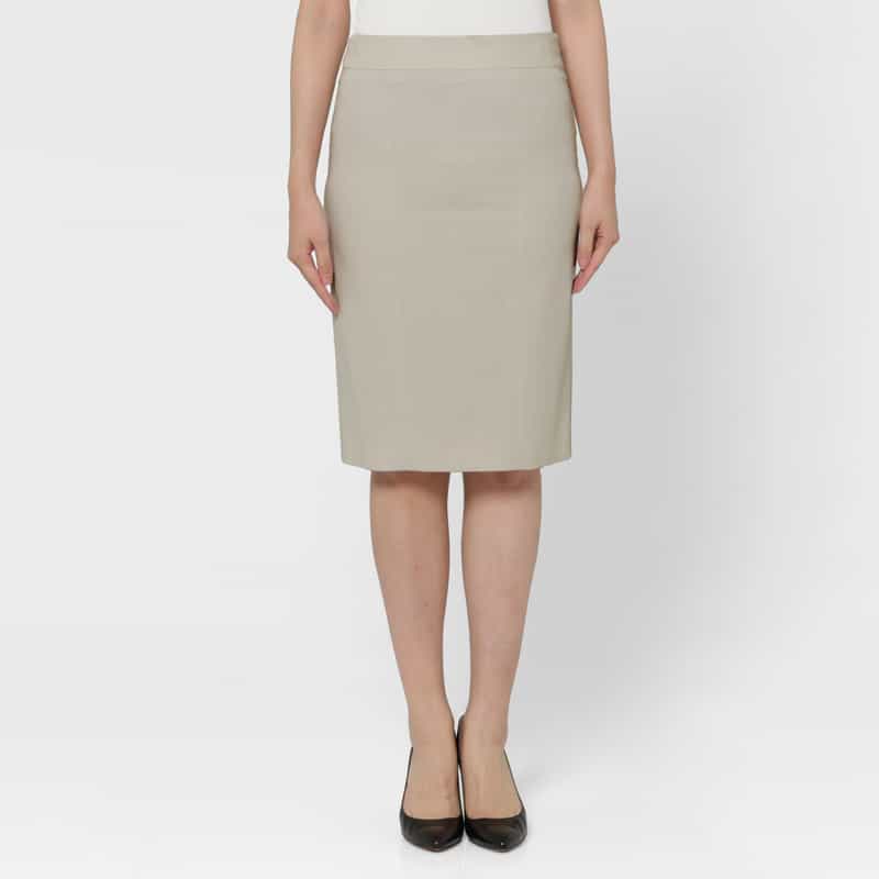BARNEYS NEW YORK ポーラー素材タイトスカート GRAY BEIGE