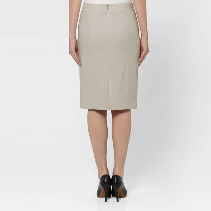 BARNEYS NEW YORK ポーラー素材タイトスカート GRAY BEIGE