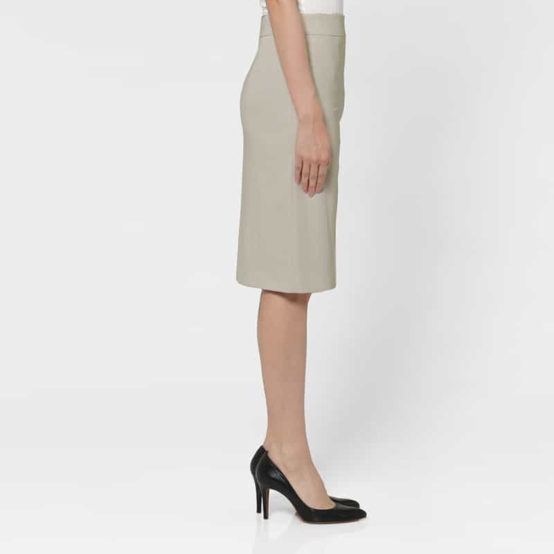 BARNEYS NEW YORK ポーラー素材タイトスカート GRAY BEIGE