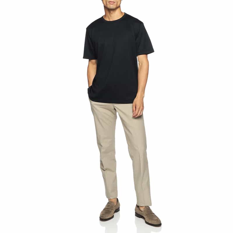 BARNEYS NEW YORK ハーフスリーブカットソー（アルビニ社製コットン使用） NAVY