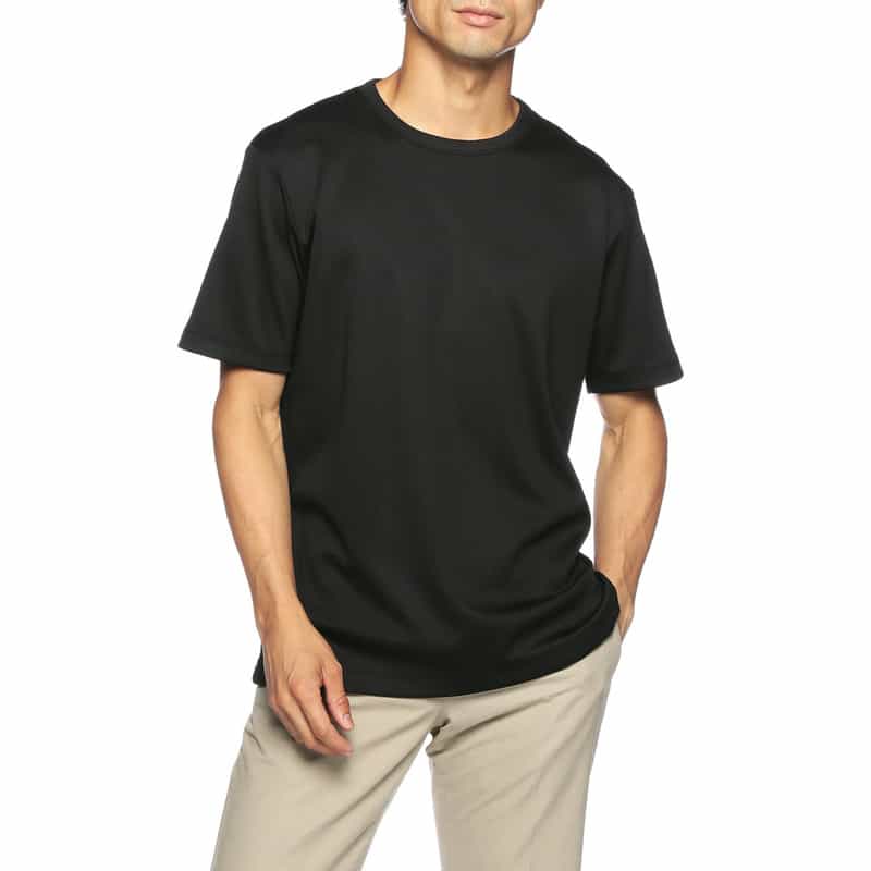 BARNEYS NEW YORK ハーフスリーブカットソー（アルビニ社製コットン使用） BLACK