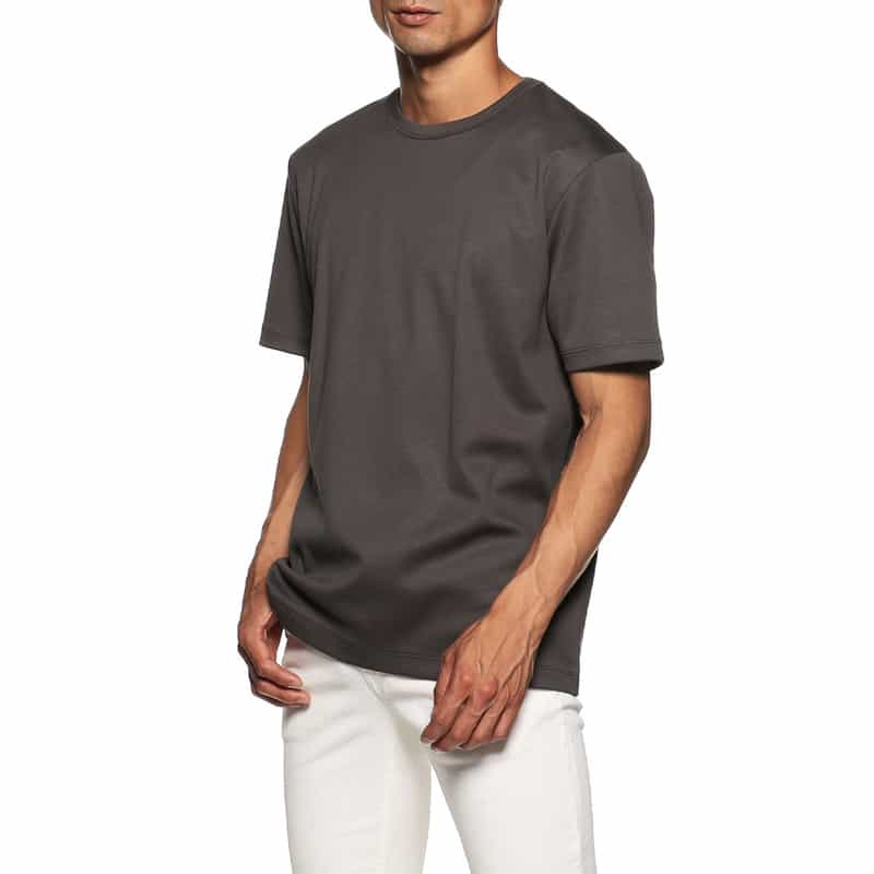 BARNEYS NEW YORK ハーフスリーブカットソー（アルビニ社製コットン使用） GRAY