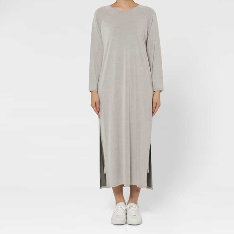 BARNEYS NEW YORK ウォッシャブル ジャージードレス LIGHT GRAY
