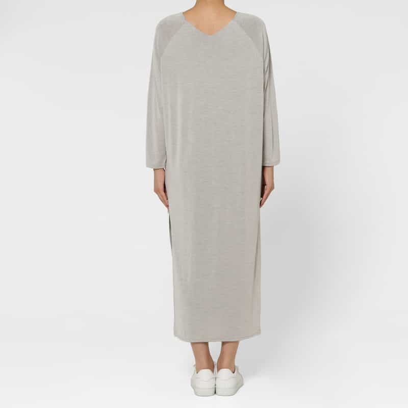 BARNEYS NEW YORK ウォッシャブル ジャージードレス LIGHT GRAY