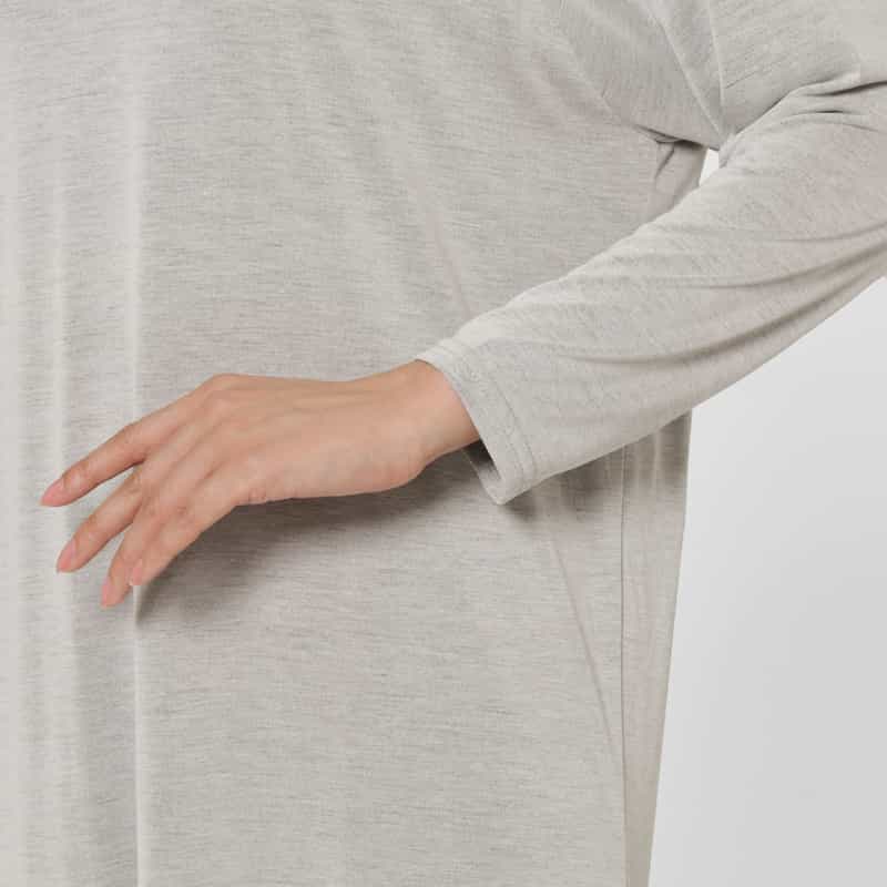 BARNEYS NEW YORK ウォッシャブル ジャージードレス LIGHT GRAY