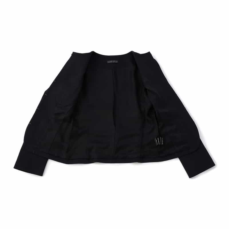 BARNEYS NEW YORK セットアップポンチノーカラージャケット NAVY