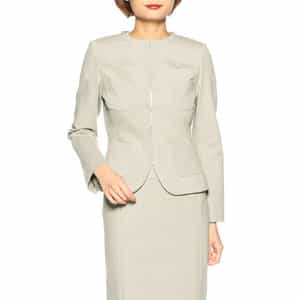 セットアップポンチノーカラージャケット