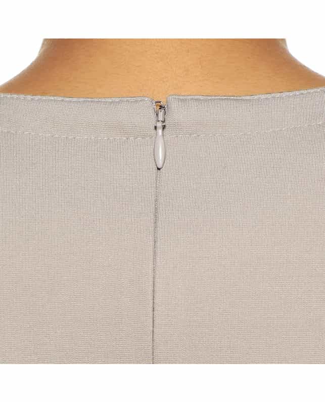 BARNEYS NEW YORK セットアップポンチタイトドレス GRAY BEIGE