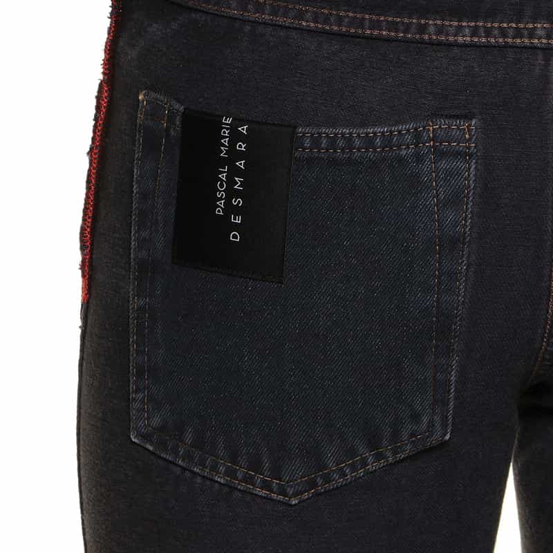 PASCAL MARIE DESMARAIS リバーシブルデニムパンツ BLACK