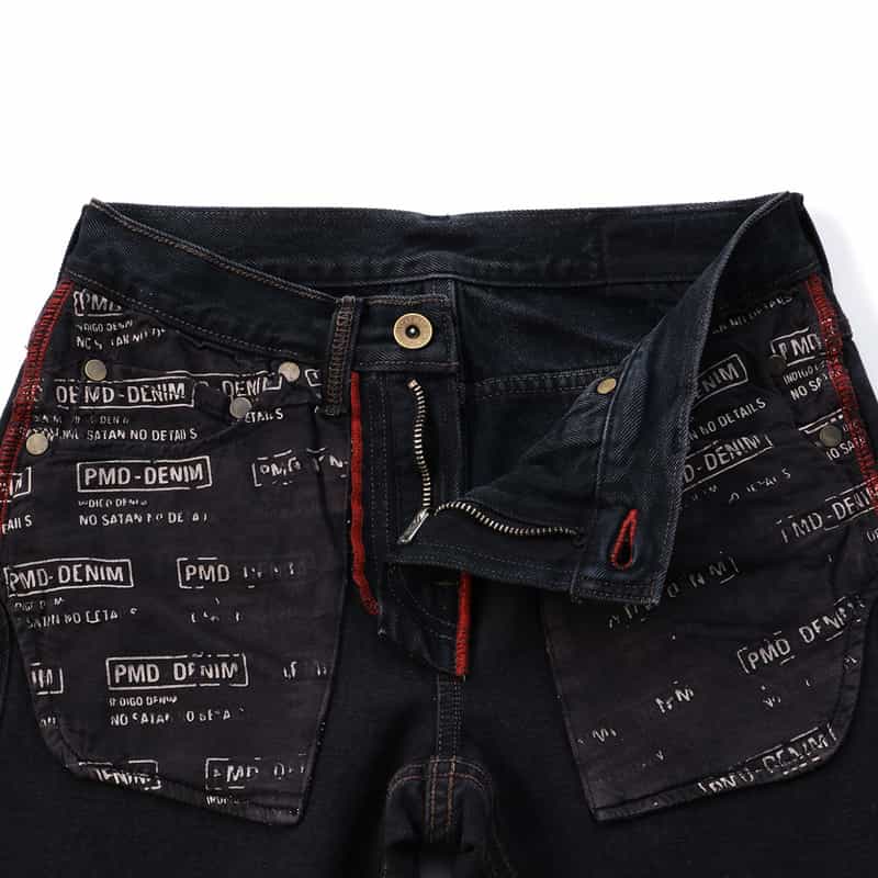 PASCAL MARIE DESMARAIS リバーシブルデニムパンツ BLACK