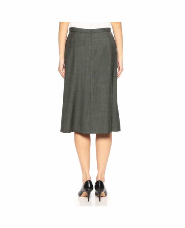 BARNEYS NEW YORK セットアップチェック柄Aラインスカート DARK GRAY