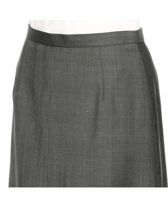 BARNEYS NEW YORK セットアップチェック柄Aラインスカート DARK GRAY