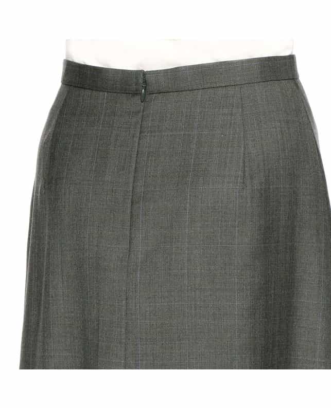 BARNEYS NEW YORK セットアップチェック柄Aラインスカート DARK GRAY