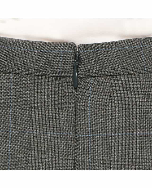 BARNEYS NEW YORK セットアップチェック柄Aラインスカート DARK GRAY