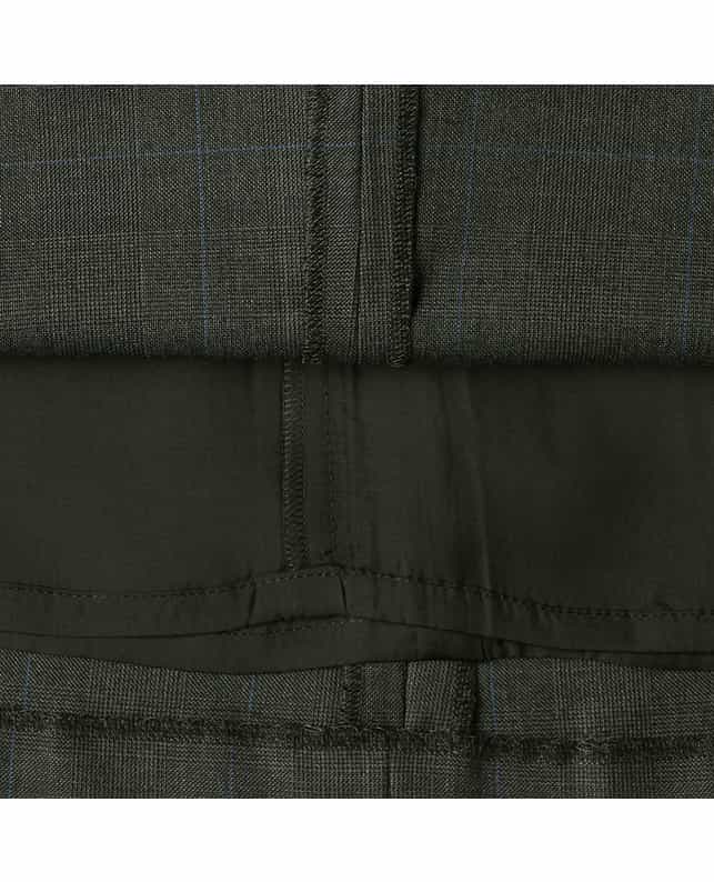 BARNEYS NEW YORK セットアップチェック柄Aラインスカート DARK GRAY