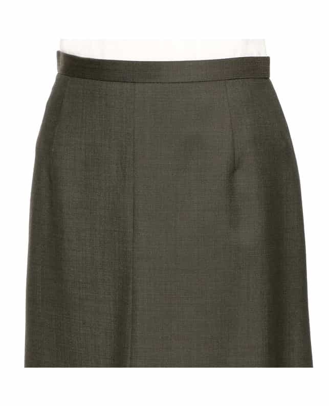 BARNEYS NEW YORK セットアップウールAラインスカート BROWN