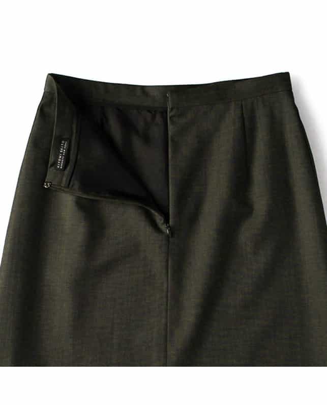 BARNEYS NEW YORK セットアップウールAラインスカート BROWN