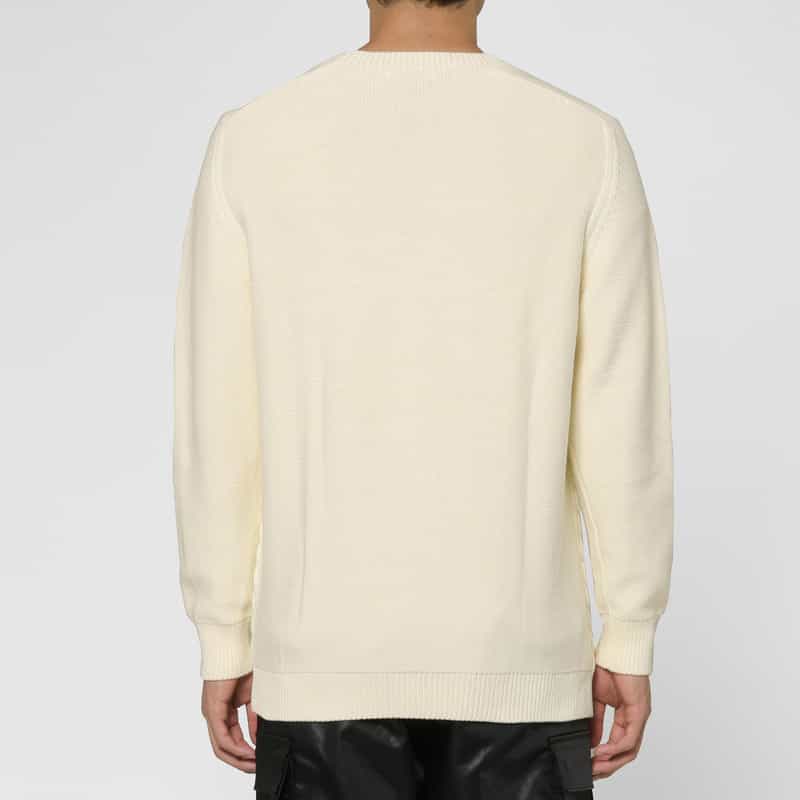 BARNEYS NEW YORK コットン素材ケーブルニットプルオーバー WHITE