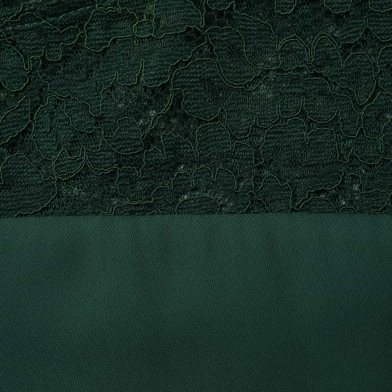 BARNEYS NEW YORK 異素材コンビネーション レースブラウス GREEN