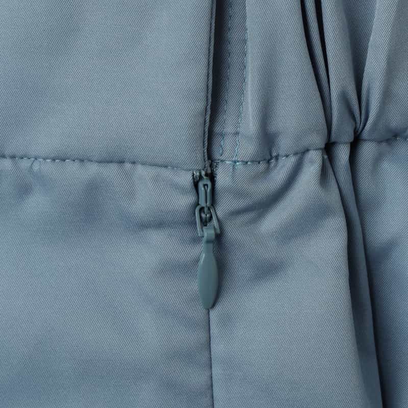 BARNEYS NEW YORK ウォッシャブル メモリー素材タック入りフレアスカート LIGHT BLUE