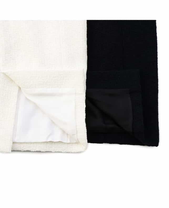 BARNEYS NEW YORK セットアップツイードタイトスカート WHITE
