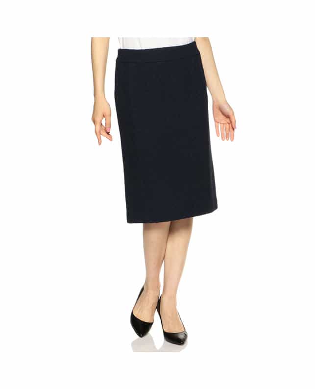 BARNEYS NEW YORK セットアップツイードタイトスカート NAVY