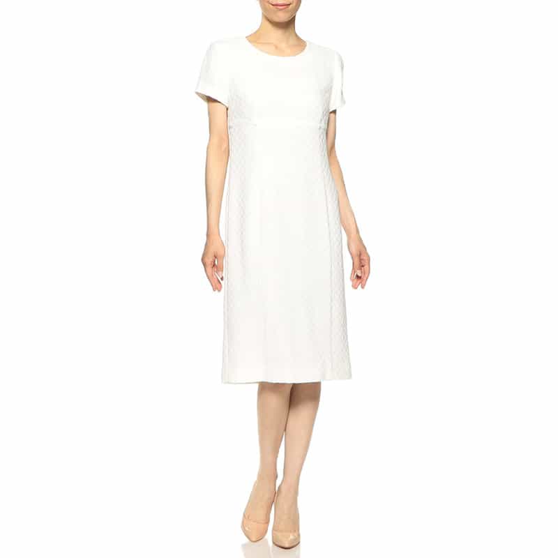 BARNEYS NEW YORK セットアップツィードドレス WHITE